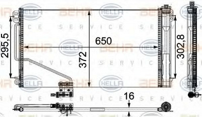 HELLA 8fc351303401 -  Конденсатор, кондиционер