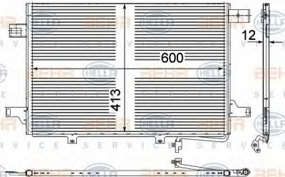 HELLA 8fc351303431 -  Конденсатор, кондиционер