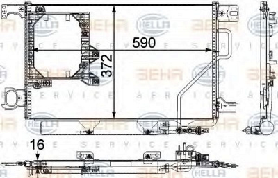 HELLA 8fc351303441 -  Конденсатор, кондиционер