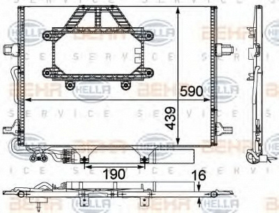 HELLA 8fc351303451 -  Конденсатор, кондиционер