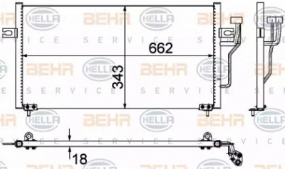 HELLA 8fc351303524 -  Конденсатор, кондиционер