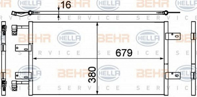 HELLA 8fc351303591 -  Конденсатор, кондиционер