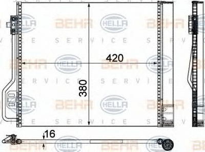 HELLA 8fc351304291 -  Конденсатор, кондиционер