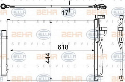 HELLA 8fc351304311 -  Конденсатор, кондиционер
