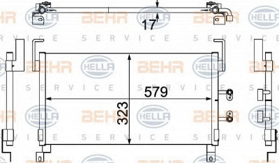 HELLA 8fc351304371 -  Конденсатор, кондиционер