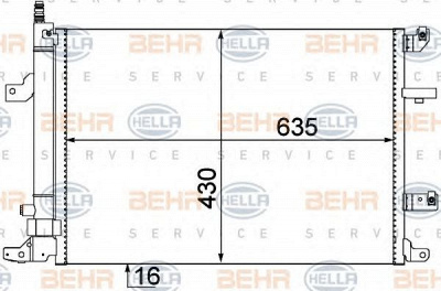 HELLA 8fc351304451 -  Конденсатор, кондиционер
