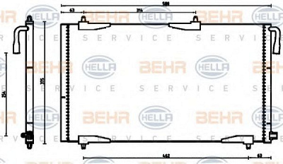 HELLA 8fc351304501 -  Конденсатор, кондиционер