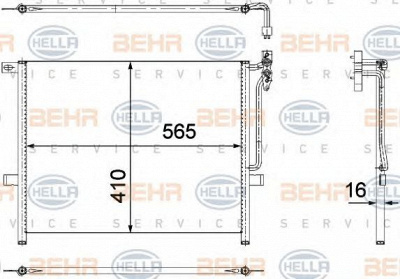 HELLA 8fc351304511 -  Конденсатор, кондиционер