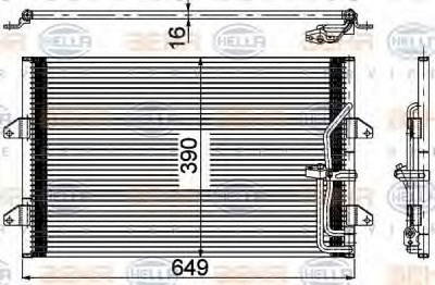 HELLA 8fc351304541 -  Конденсатор, кондиционер