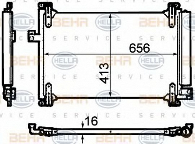 HELLA 8fc351304711 -  Конденсатор, кондиционер
