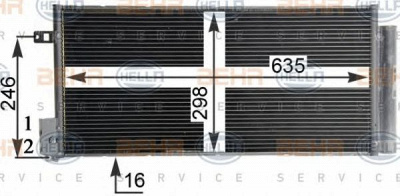 HELLA 8fc351304724 -  Конденсатор, кондиционер