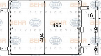 HELLA 8fc351305021 -  Конденсатор, кондиционер