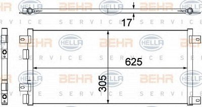 HELLA 8fc351305681 -  Конденсатор, кондиционер