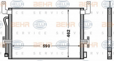 HELLA 8fc351306521 -  Конденсатор, кондиционер