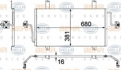 HELLA 8fc351306531 -  Конденсатор, кондиционер