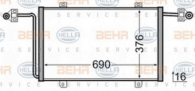 HELLA 8fc351306541 -  Конденсатор, кондиционер
