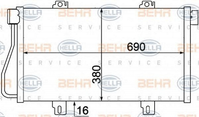 HELLA 8fc351306681 -  Конденсатор, кондиционер