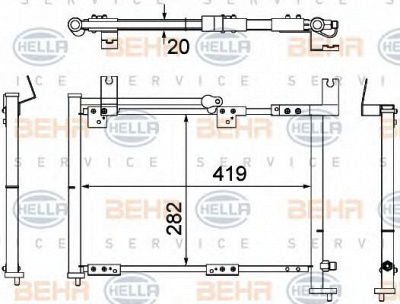 HELLA 8fc351307061 -  Конденсатор, кондиционер