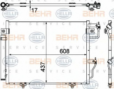 HELLA 8fc351307371 -  Конденсатор, кондиционер