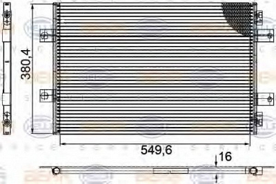 HELLA 8fc351307401 -  Конденсатор, кондиционер