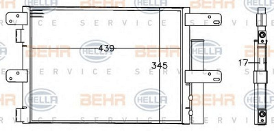 HELLA 8fc351307601 -  Конденсатор, кондиционер
