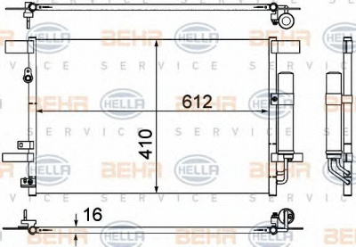 HELLA 8fc351307751 -  Конденсатор, кондиционер