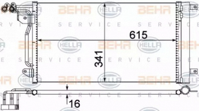 HELLA 8fc351309134 -  Конденсатор, кондиционер