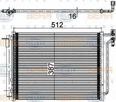 HELLA 8fc351309541 - Конденсатор, кондиционер
