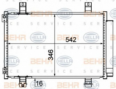 HELLA 8fc351310291 -  Конденсатор, кондиционер
