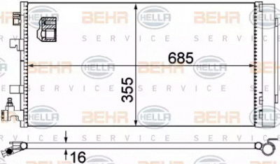 HELLA 8fc351310544 -  Конденсатор, кондиционер