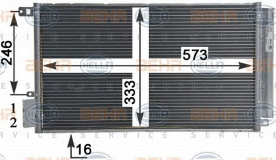 HELLA 8fc351310581 -  Конденсатор, кондиционер