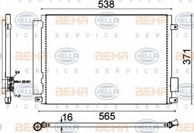 HELLA 8fc351310671 -  Конденсатор, кондиционер