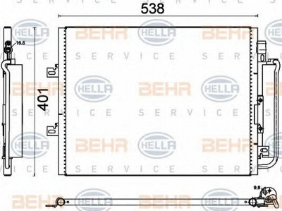HELLA 8fc351310691 -  Конденсатор, кондиционер