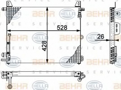 HELLA 8fc351317181 -  Конденсатор, кондиционер