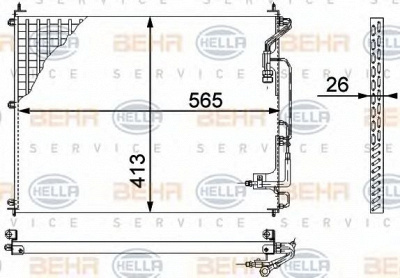 HELLA 8fc351317221 -  Конденсатор, кондиционер