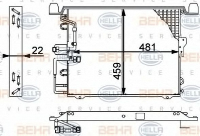 HELLA 8fc351317331 -  Конденсатор, кондиционер