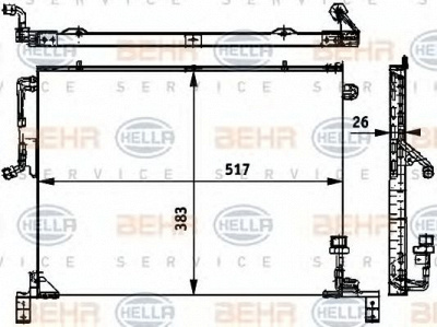HELLA 8fc351317431 -  Конденсатор, кондиционер