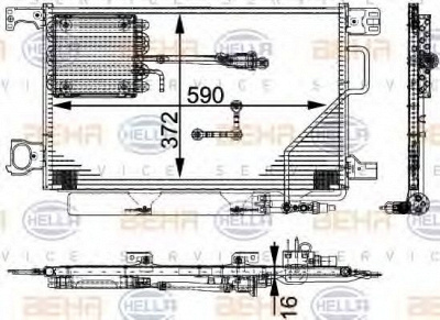 HELLA 8fc351317491 -  Конденсатор, кондиционер
