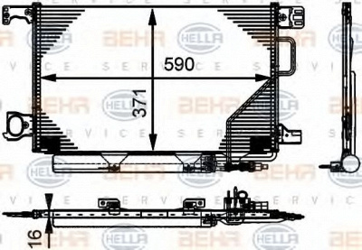 HELLA 8fc351317501 -  Конденсатор, кондиционер