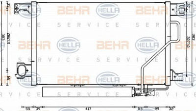HELLA 8fc351317504 -  Конденсатор, кондиционер