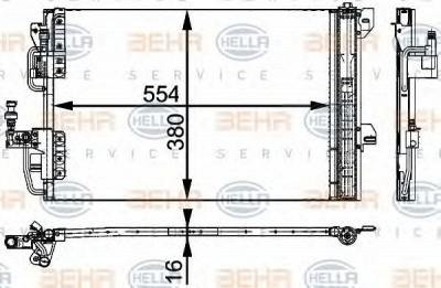 HELLA 8fc351317534 -  Конденсатор, кондиционер