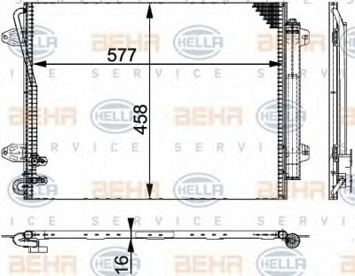 HELLA 8fc351317551 -  Конденсатор, кондиционер