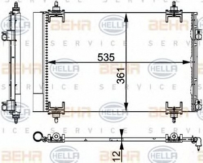 HELLA 8fc351317564 -  Конденсатор, кондиционер