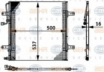 HELLA 8fc351317591 -  Конденсатор, кондиционер