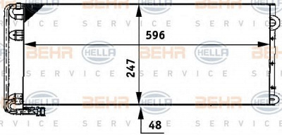HELLA 8fc351317611 -  Конденсатор, кондиционер