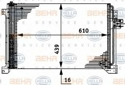 HELLA 8fc351317631 -  Конденсатор, кондиционер