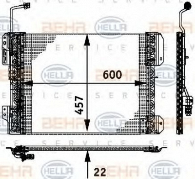 HELLA 8fc351317641 -  Конденсатор, кондиционер