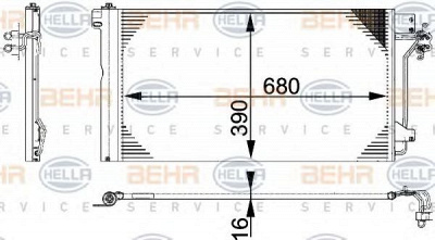 HELLA 8fc351317651 -  Конденсатор, кондиционер