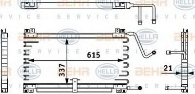 HELLA 8fc351317681 -  Конденсатор, кондиционер