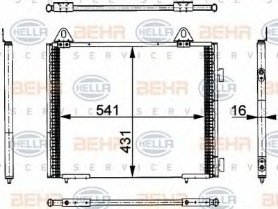 HELLA 8fc351317741 -  Конденсатор, кондиционер